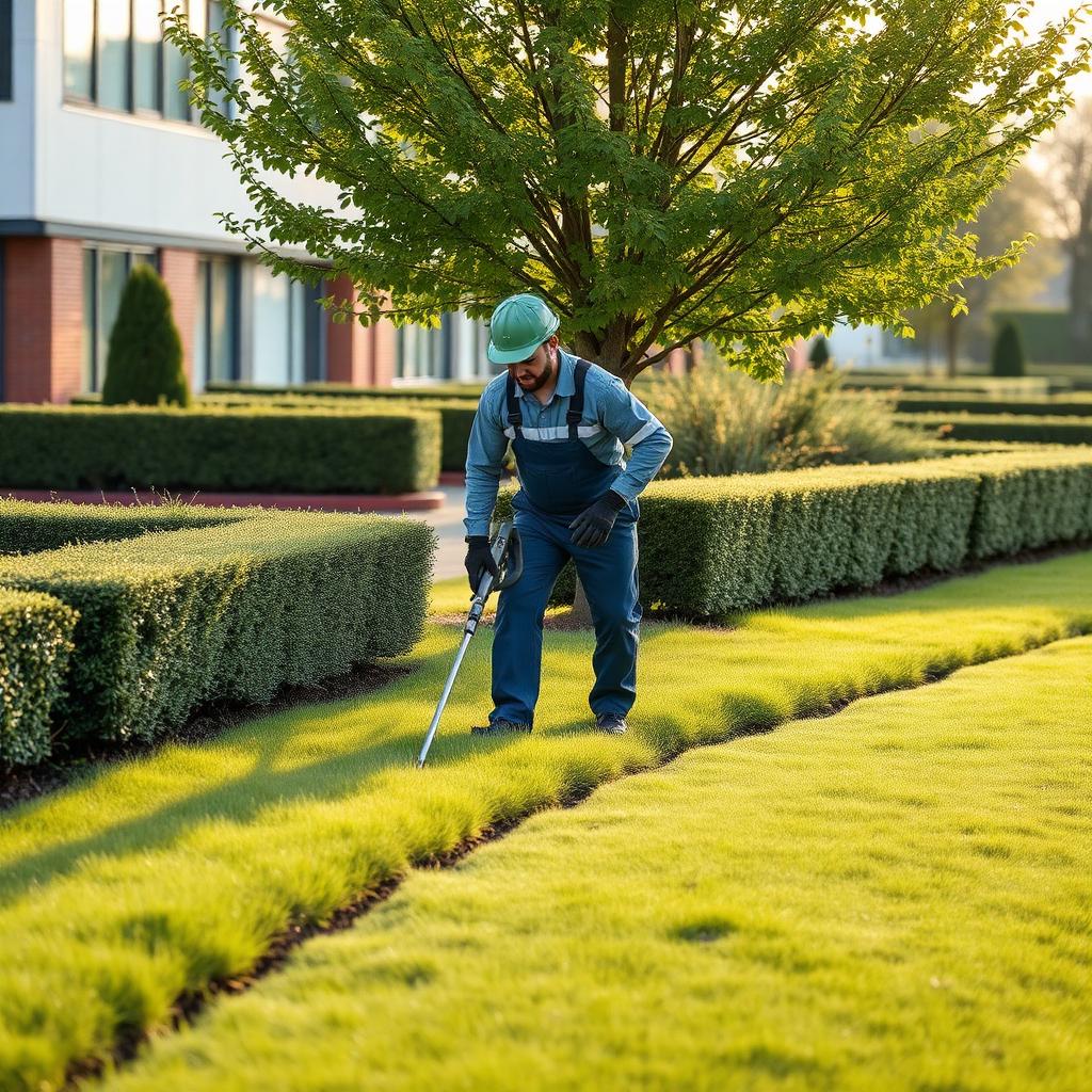 Ambiente FM operative carrying out grounds maintenance